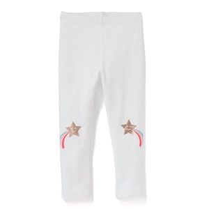 NWT White Shooting Star Printed Leggings 2T